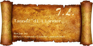 Tasnádi Liander névjegykártya